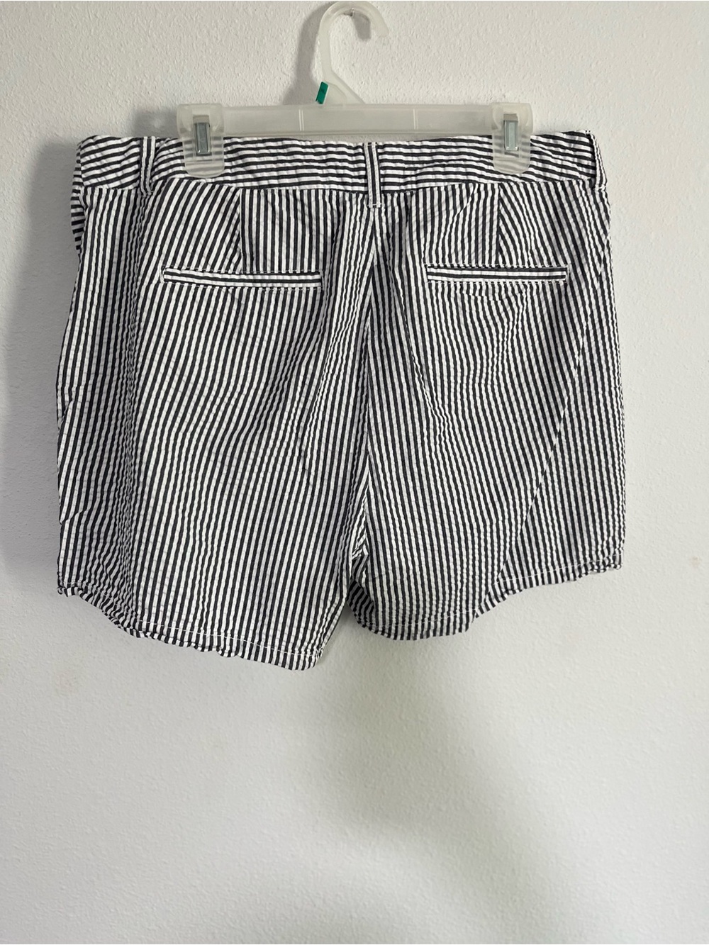 Anthropology Crown & Ivy Women’s Navy Stripe Cotton Shorts - Picture 6 of 8